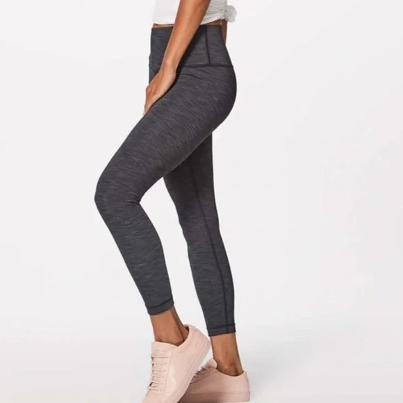 Lululemon Wunder Under Hi-Rise Brushed Full-On Luxtreme 25” Heathered Black - Picture 2 of 9